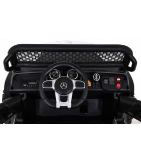 Voiture électrique 2 places 12V Mercedes Small Unimog Blanc - Pack Luxe