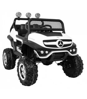 Voiture électrique 2 places 12V Mercedes Small Unimog Blanc - Pack Luxe