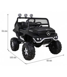 Voiture électrique 2 places 12V Mercedes Small Unimog Noir - Pack Luxe