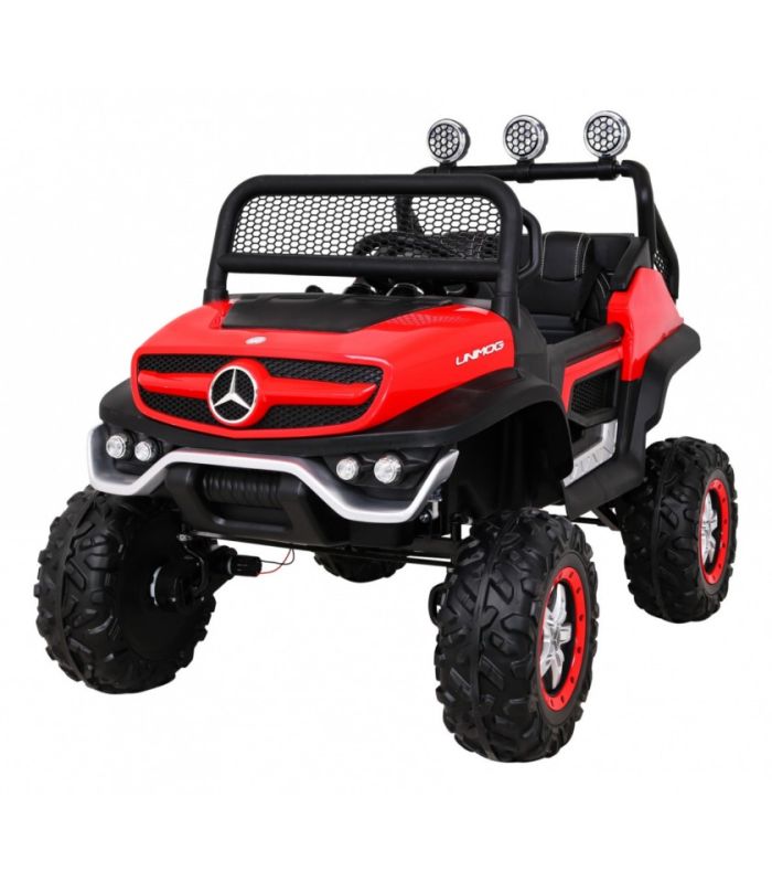 Voiture électrique 2 places 12V Mercedes Small Unimog Rouge - Pack Luxe