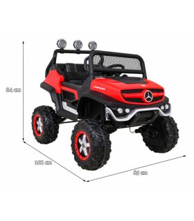 Voiture électrique 2 places 12V Mercedes Small Unimog Rouge - Pack Luxe
