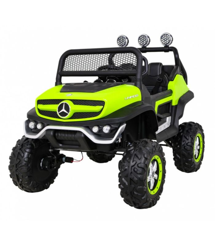 Voiture électrique 2 places 12V Mercedes Small Unimog Vert - Pack Luxe