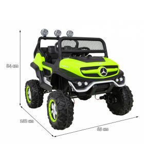 Voiture électrique 2 places 12V Mercedes Small Unimog Vert - Pack Luxe