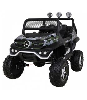 Voiture électrique 2 places 12V Mercedes Small Unimog Militaire - Pack Luxe