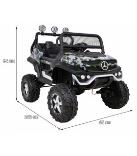 Voiture électrique 2 places 12V Mercedes Small Unimog Militaire - Pack Luxe