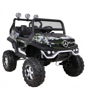 Voiture électrique 2 places 12V Mercedes Small Unimog Militaire - Pack Luxe