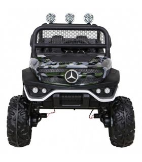 Voiture électrique 2 places 12V Mercedes Small Unimog Militaire - Pack Luxe