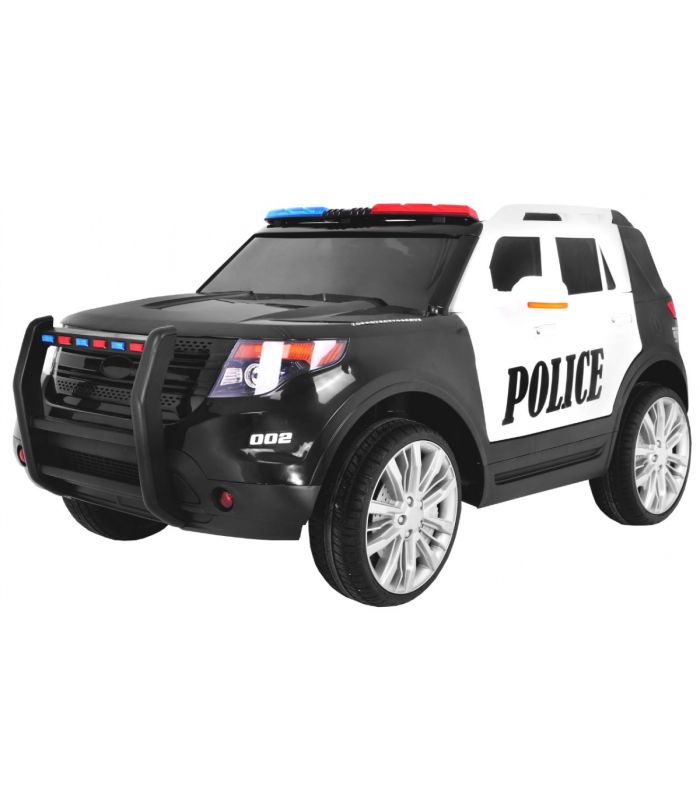 Voiture électrique 12V Police Noire et Blanche - Pack Luxe