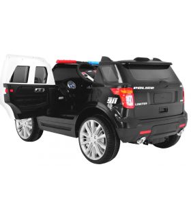 Voiture électrique 12V Police Noire et Blanche - Pack Luxe