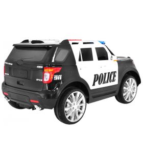 Voiture électrique 12V Police Noire et Blanche - Pack Luxe