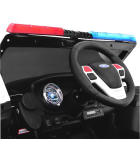 Voiture électrique 12V Police Noire et Blanche - Pack Luxe