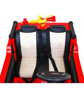 Camion électrique 2 places 12V Pompier Rouge - Pack Luxe