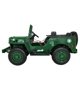Voiture électrique 3 places 24V Jeep Willys Militaire - Pack Luxe