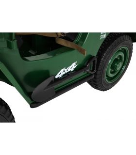 Voiture électrique 3 places 24V Jeep Willys Militaire - Pack Luxe