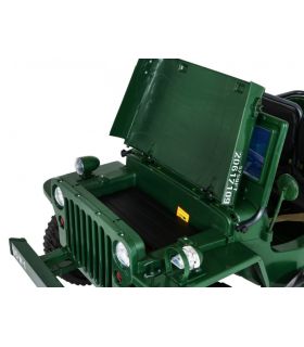 Voiture électrique 3 places 24V Jeep Willys Militaire - Pack Luxe