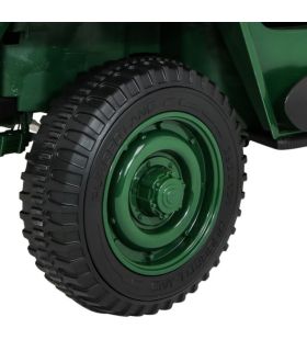 Voiture électrique 3 places 24V Jeep Willys Militaire - Pack Luxe