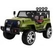 Voiture électrique 2 places 12V Mega Jeep Sunshide Verte - Pack Luxe