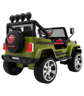 Voiture électrique 2 places 12V Mega Jeep Sunshide Verte - Pack Luxe