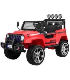 Voiture électrique 2 places 12V Mega Jeep Sunshide Rouge - Pack Luxe