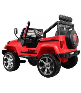 Voiture électrique 2 places 12V Mega Jeep Sunshide Rouge - Pack Luxe