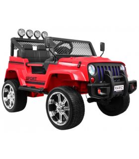 Voiture électrique 2 places 12V Mega Jeep Sunshide Rouge - Pack Luxe