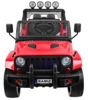 Voiture électrique 2 places 12V Mega Jeep Sunshide Rouge - Pack Luxe