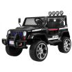 Voiture électrique 2 places 12V Mega Jeep Sunshide Noire - Pack Luxe
