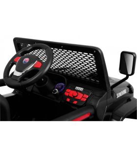 Voiture électrique 2 places 12V Mega Jeep Sunshide Noire - Pack Luxe
