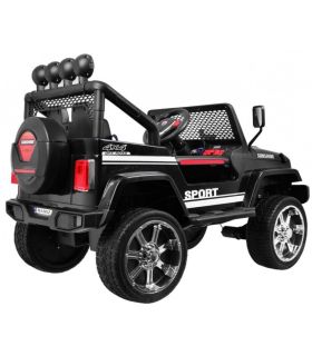 Voiture électrique 2 places 12V Mega Jeep Sunshide Noire - Pack Luxe