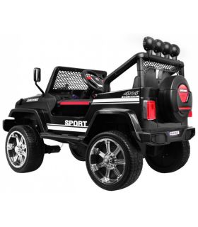 Voiture électrique 2 places 12V Mega Jeep Sunshide Noire - Pack Luxe