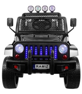 Voiture électrique 2 places 12V Mega Jeep Sunshide Noire - Pack Luxe