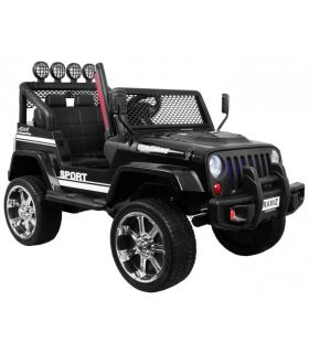 Voiture électrique 2 places 12V Mega Jeep Sunshide Noire - Pack Luxe