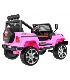 Voiture électrique 2 places 12V Mega Jeep Sunshide Rose - Pack Luxe