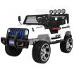 Voiture électrique 2 places 12V Mega Jeep Sunshide Blanche - Pack Luxe