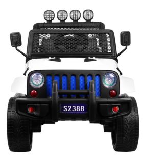 Voiture électrique 2 places 12V Mega Jeep Sunshide Blanche - Pack Luxe