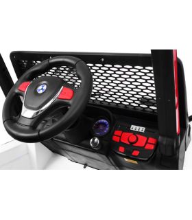 Voiture électrique 2 places 12V Mega Jeep Sunshide Blanche - Pack Luxe