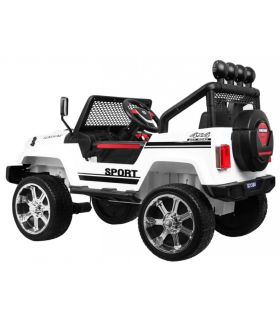 Voiture électrique 2 places 12V Mega Jeep Sunshide Blanche - Pack Luxe