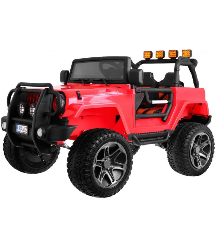 Voiture électrique 2 places 24V Jeep WXE Rouge - Pack Luxe