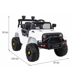 Voiture électrique Jeep 12 Volts BDM0922 Blanche - Pack Luxe