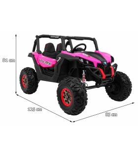 Voiture électrique 2 places 24V Buggy UTV-MX Rose - Pack Luxe
