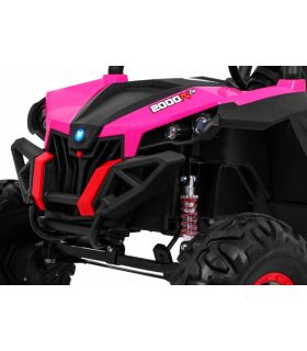 Voiture électrique 2 places 24V Buggy UTV-MX Rose - Pack Luxe