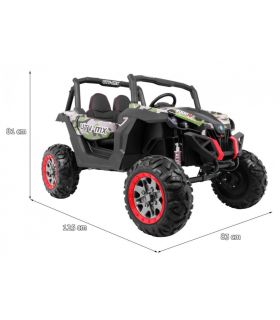 Voiture électrique 2 places 24V Buggy UTV-MX Militaire - Pack Luxe + LCD