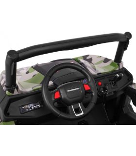 Voiture électrique 2 places 24V Buggy UTV-MX Militaire - Pack Luxe + LCD