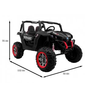 Voiture électrique 2 places 24V Buggy UTV-MX Noir - Pack Luxe + LCD