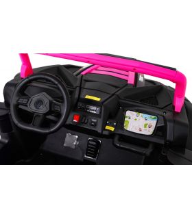 Voiture électrique 2 places 24V Buggy ATV Rose - Pack Luxe