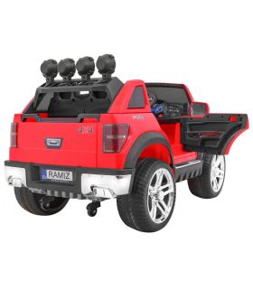 Voiture électrique 2 places 12V Long Rouge - Pack Luxe