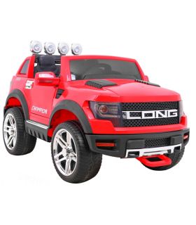 Voiture électrique 2 places 12V Long Rouge - Pack Luxe