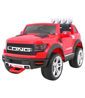 Voiture électrique 2 places 12V Long Rouge - Pack Luxe