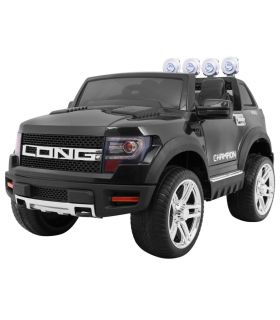 Voiture électrique 2 places 12V Long Noire - Pack Luxe