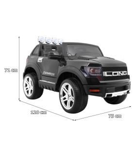 Voiture électrique 2 places 12V Long Noire - Pack Luxe